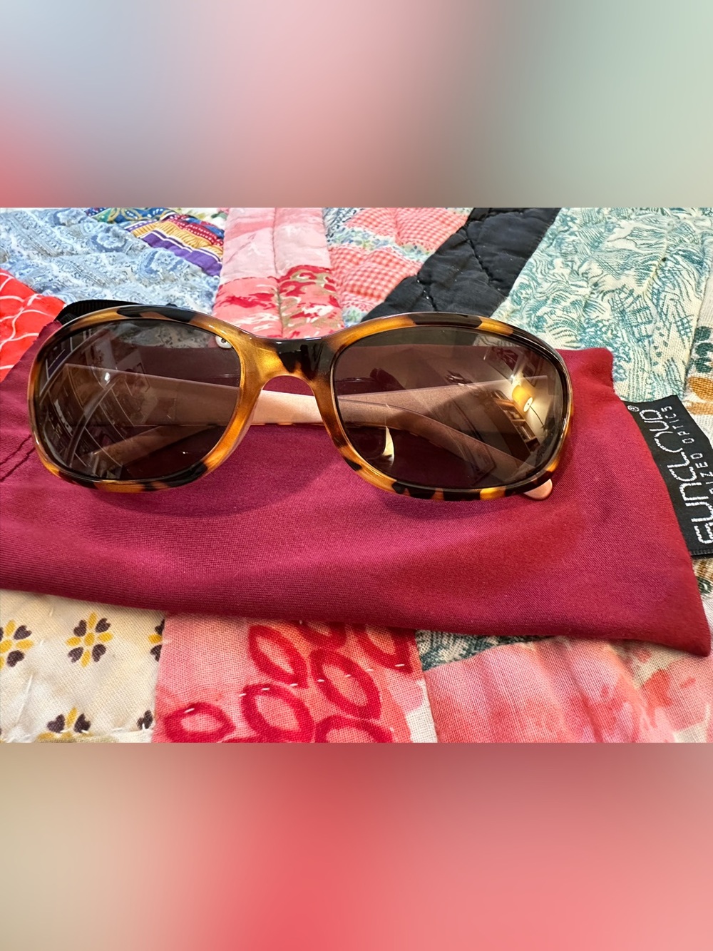 SUNCLOUD Tortoise Shell Polarized Lens Sunglasses